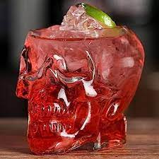 Skull cocktail glass
