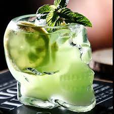 Skull cocktail glass
